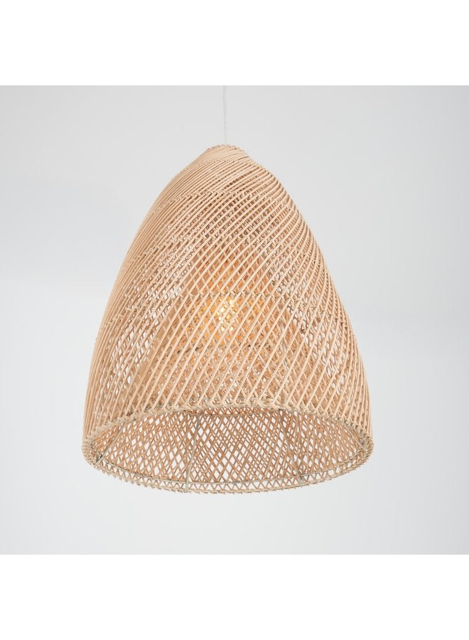 تبس هوم لمب نجفة TBS باللون بيج مصنوعة من بامبو لإضاءة المنزل والديكور - Image 4